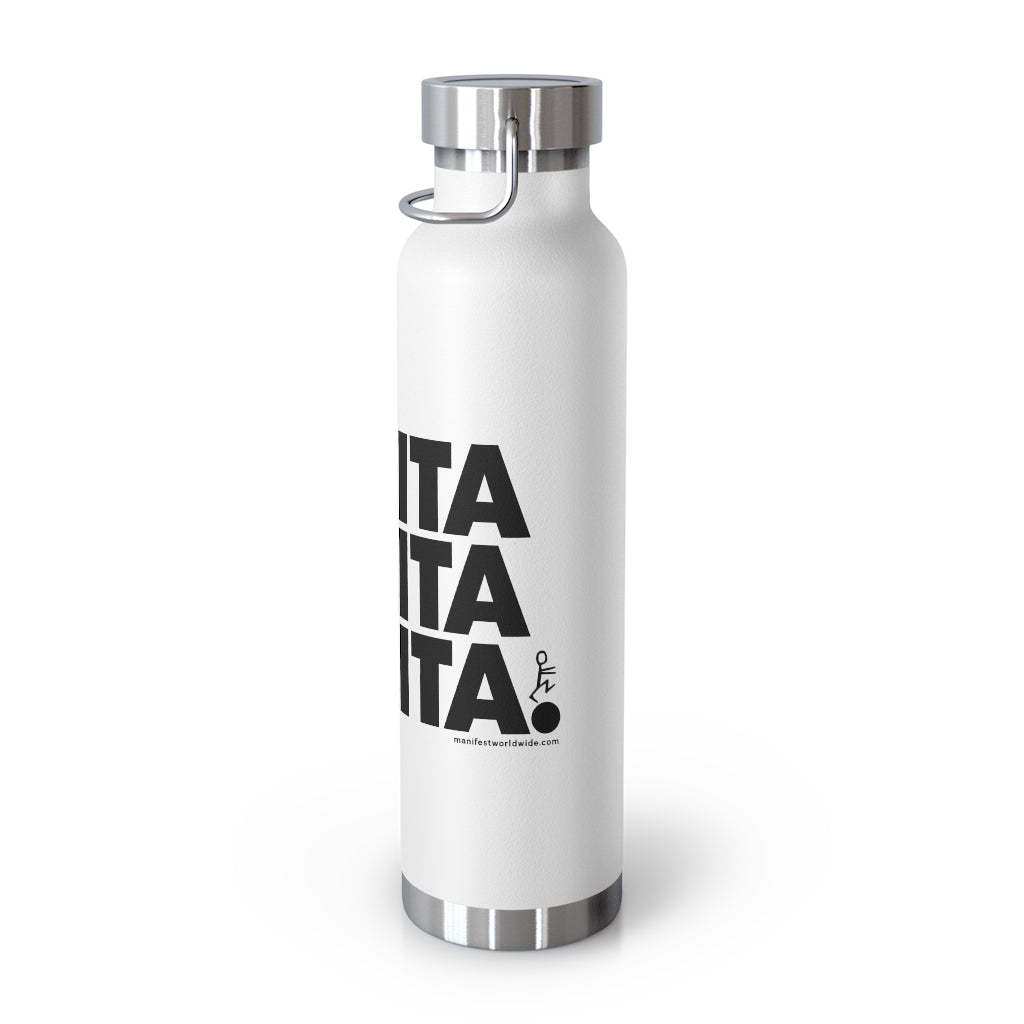 White Insulated Water Bottle 18oz - Soft Grain Texture – World of Your  Choice